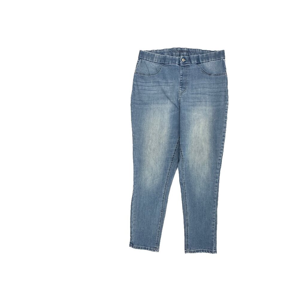 No Boundaries Super High Rise Pull On‎ Women's size 19 Medium Blue Denim jeans